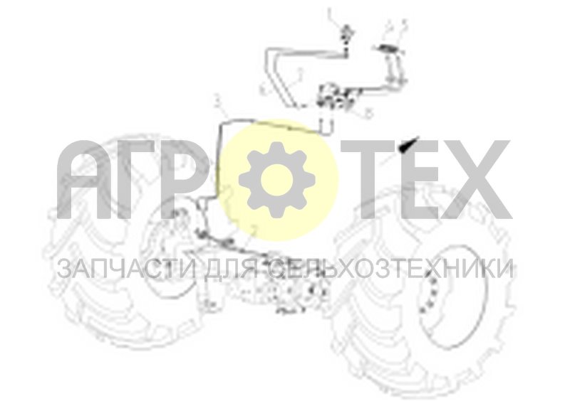 Чертеж Рабочая тормозная система (ACROS-585.04.04.000Ф)